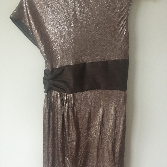 NWOT Rose Gold Sequin Badgley Mischka Dress - Picture 2 of 8